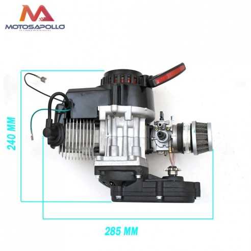 Motor 2 tiempos 49cc minicross - Motosapollo.com