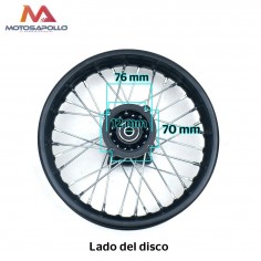 Llanta trasera 1.85-12" SDG pit bike Motosapollo.com 2