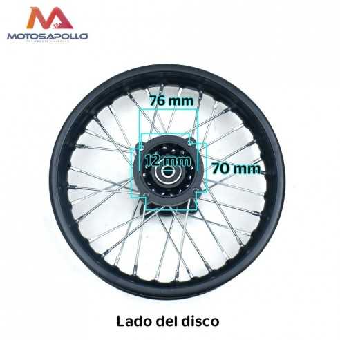 Llanta trasera 1.85-12" SDG pit bike Motosapollo.com