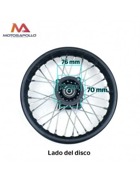 Llanta trasera 1.85-12" SDG pit bike Motosapollo.com