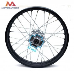 Llanta 1.85-16" trasera eje Ø12 Pit bike AGB Motosapollo.com 2