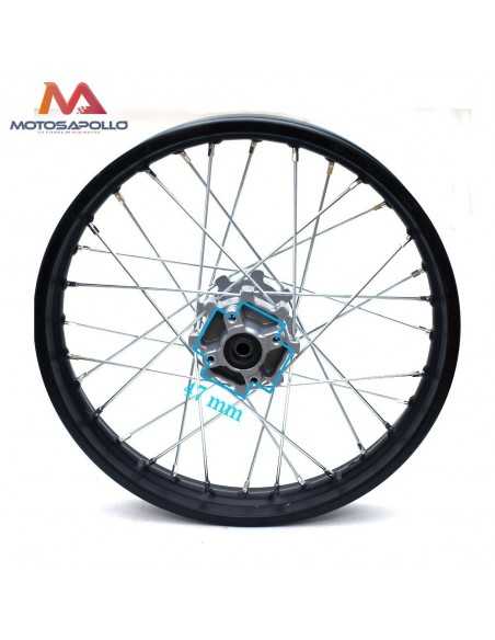 Llanta 1.85-16" trasera eje Ø12 Pit bike AGB Motosapollo.com