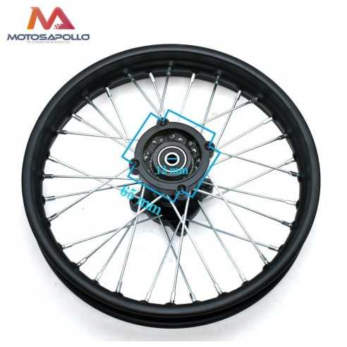 Llanta 1.85-14" trasera eje Ø12mm SDG Pit bike Motosapollo.com