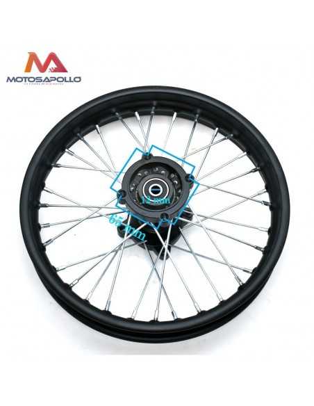 Llanta 1.85-14" trasera eje Ø12mm SDG Pit bike Motosapollo.com