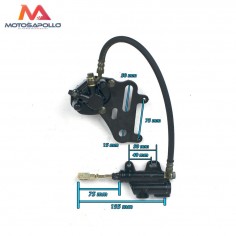 Freno trasero completo 1 pistón Pit bike Motosapollo.com