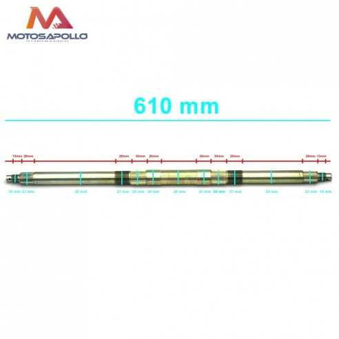 Eje trasero quad predator 610mm - Motosapollo.com