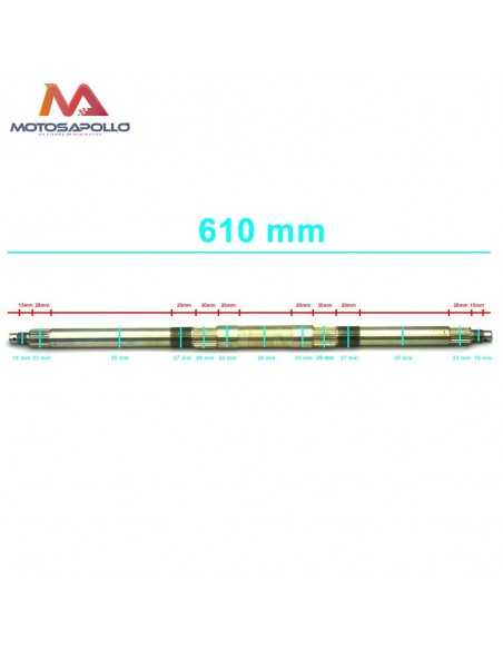 Eje trasero quad predator 610mm - Motosapollo.com