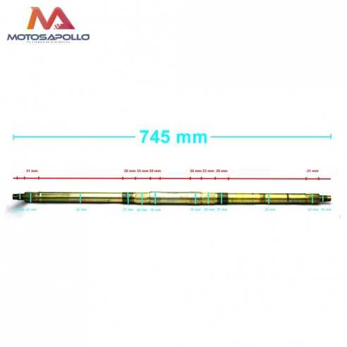 Eje trasero quad 4 tiempos 745 mm - Motosapollo.com