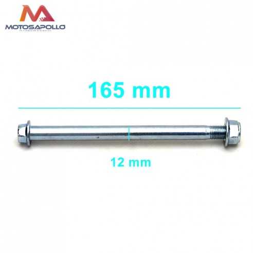 Eje rueda delantera 165mm minicross - Motosapollo.com