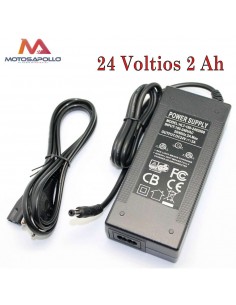 CARGADOR BATERIA HEMBRA VR-1 24V-2AH Patinete 350PVC - Motosapollo.com