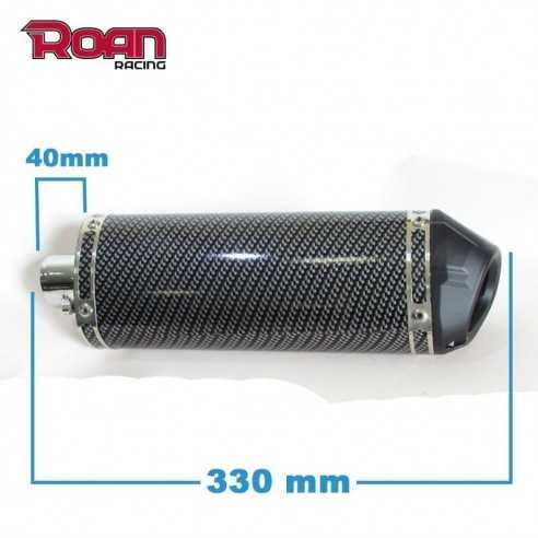 Silencioso Pit bike 38mm Carbono - Motosapollo.com