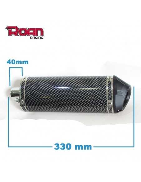 Silencioso Pit bike 38mm Carbono - Motosapollo.com