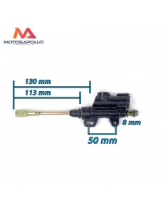 Bomba freno trasero pit bike racor 8 mm - Motosapollo.com