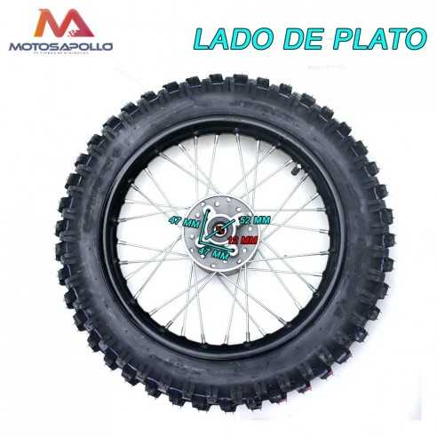 Rueda trasera pit bike 90-100/14 - Motosapollo.com