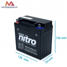 Batería AGM gel 12V-9Ah Nitro Motosapollo.com 2