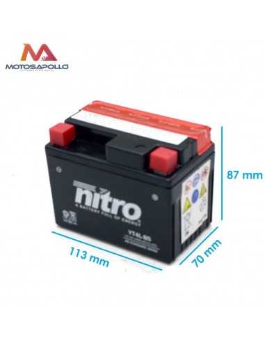 Batería 12V-3AH plomo ácido Nitro Motosapollo.com