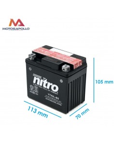 Batería 12V 4Ah plómo ácido Nitro Motosapollo.com 2