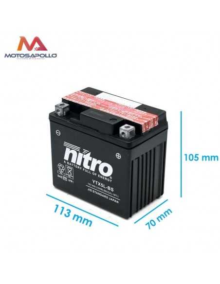 Batería 12V 4Ah plómo ácido Nitro Motosapollo.com