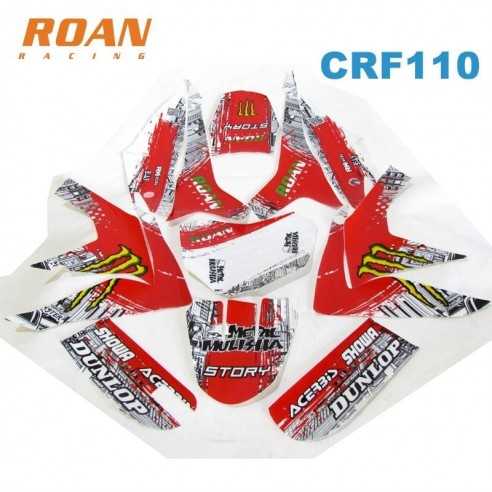 Adhesivos CRF110 Monster-rojo - Motosapollo.com