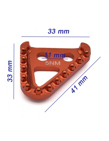 PISADOR PALANCA FRENO ALUMINIO DORADO