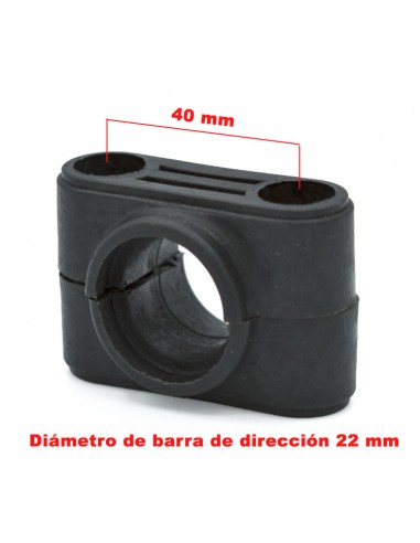 Soporte eje dirección quad Ø22mm