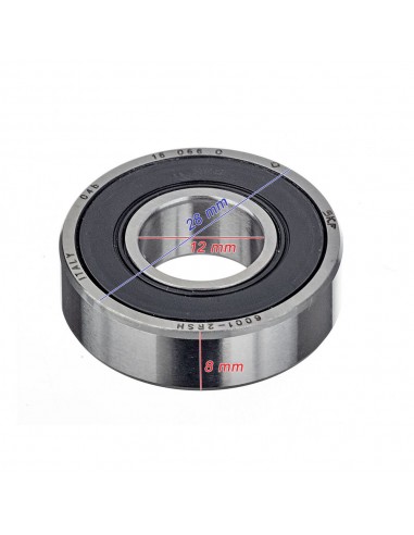 RODAMIENTO 6001 2RS (28x12X8mm) SKF C3