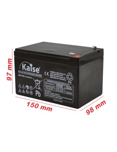 Kaise batería 12v 12ah plomo ácido