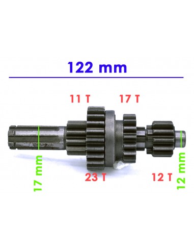 Kit piñón caja cambio quad eje 122mm
