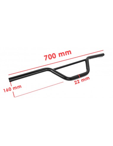 MANILLAR QUAD ACERO 22X160X700