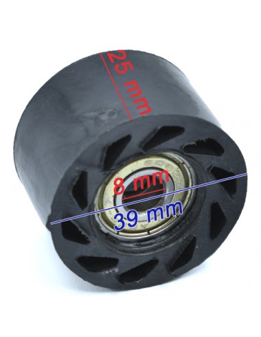 RODILLO CADENA 8mm NEGRO DORADO