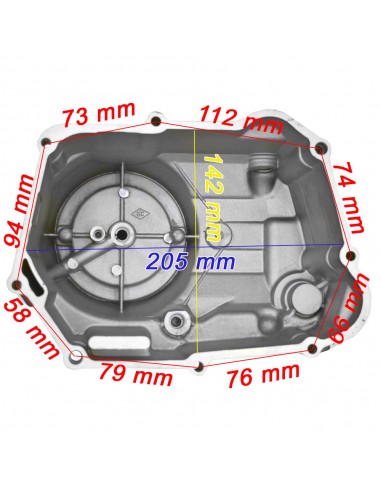 TAPA MOTOR DERECHA 110-124cc arranque...