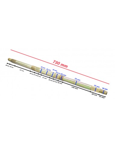 Eje trasero quad R8 730mm
