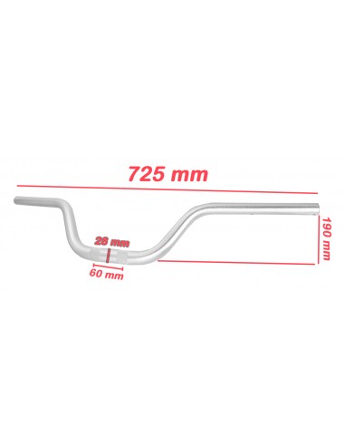 MANILLAR 28X725X190mm ALUMINIO QUAD...