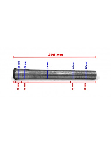 Eje tija dirección 200mm pit bike