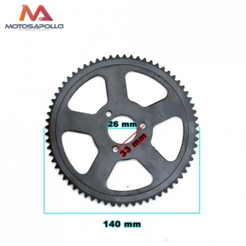 Plato de cadena 26mm 68T minimoto Motosapollo.com