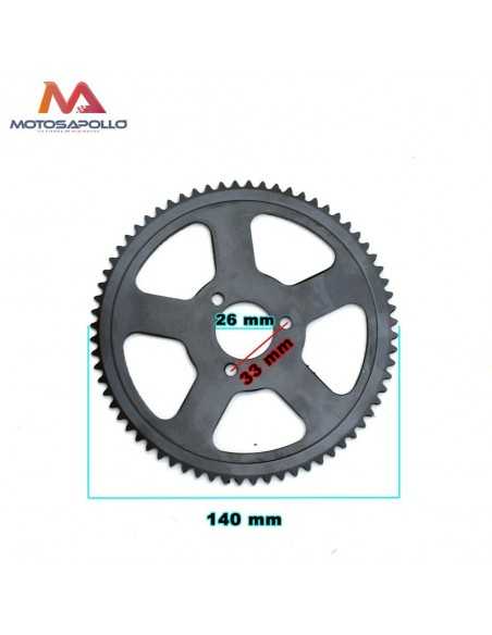 Plato de cadena 26mm 68T minimoto Motosapollo.com