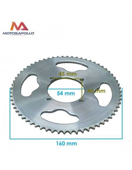 Plato cadena T8F 54mm patinete Motosapollo.com