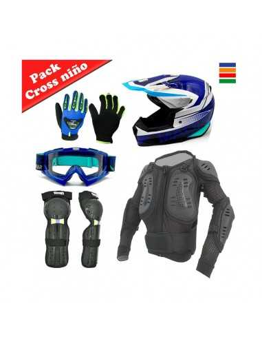 Pack protecciones Cross niño con peto integral - Recambiosminimotos.com