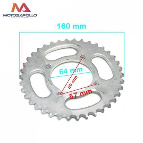 Plato cadena 420 Quad - Motosapollo.com