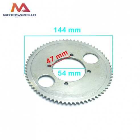 Plato cadena 25H 54mm patinete - Motosapollo.com