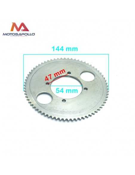 Plato cadena 25H 54mm patinete - Motosapollo.com