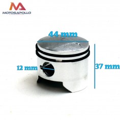 Pistón+segmento bulon 12mm Mini moto 49cc Motosapollo.com