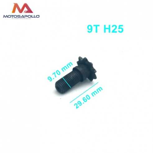 Piñon salida H25 9T minimoto-Motosapollo.com