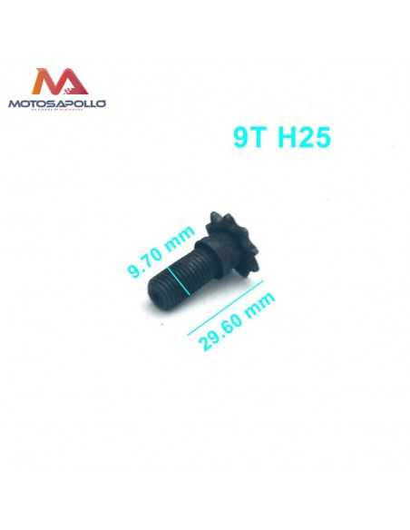 Piñon salida H25 9T minimoto-Motosapollo.com