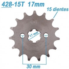 Piñon salida 428-15T 17mm - 1