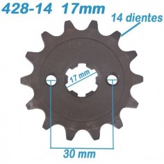 Piñon salida 428-14T 17mm - 1