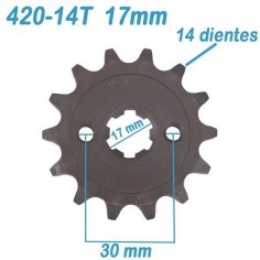 Piñon salida 420-14T 17mm - 1