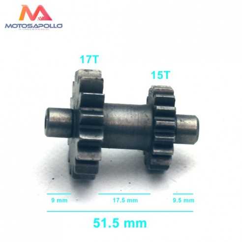 Piñon reductor motor arranque 15-17T pit bike-Motosapollo.com
