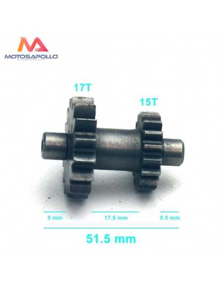 Piñon reductor motor arranque 15-17T pit bike-Motosapollo.com