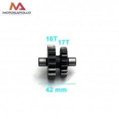 Piñon reductor 16/17T ZONGSHEN pit bike-Motosapollo.com 2